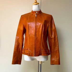 One of a Kind Genuine Leather Jacket Handmade in Argentina - Medium